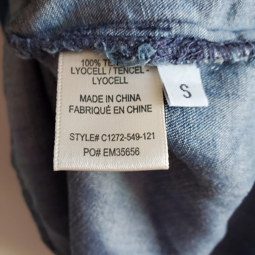 Cloth & Stone Chambray Lace-Up Tunic Dress - Picture 5 of 6